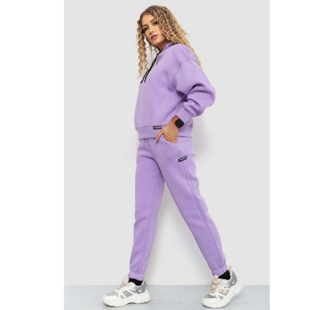 Спорт костюм женский на флисе, цвет сиреневый, 115R0493