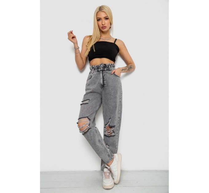 Джинси жіночі Mom-fit, колір сірий, 244R1573S20-LZ