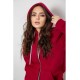 Спортивний костюм жіночий на флісі, колір бордовий, 244R1555
