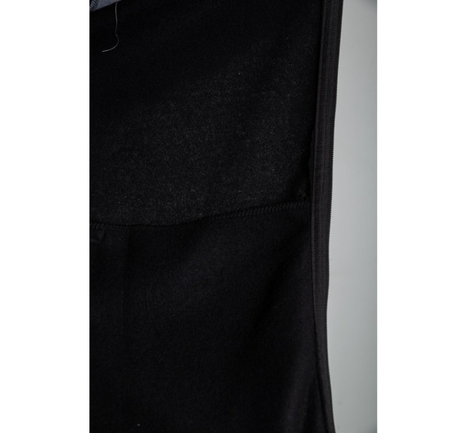 Кофта мужская на флисе с капюшоном, цвет черный, 244R2559