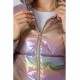 Куртка женская демисезонная плащевка, цвет бежево-сиреневый, 243R2022-6 оптом