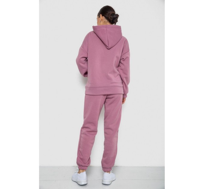 Спортивный женский костюм на флисе, цвет пудровый, 177R055