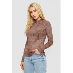 Гольф женский в рубчике, цвет коричневый, 102R5267