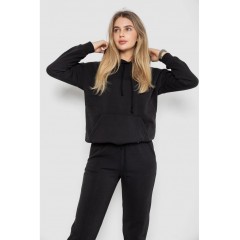 Спорт костюм жіночий на флісі, колір чорний, 241R1530