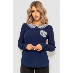 Блуза жіноча, колір темно-синій, 172R135