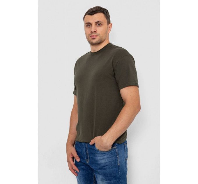 Футболка мужская однотонная, цвет хаки, 102R1102.
