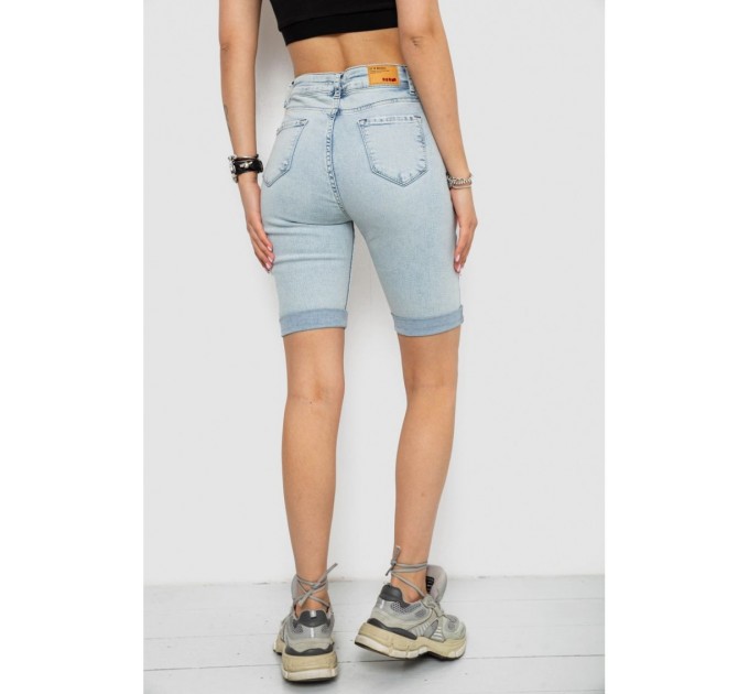 Шорты джинсовые женские, цвет голубой, 182R1699 оптом