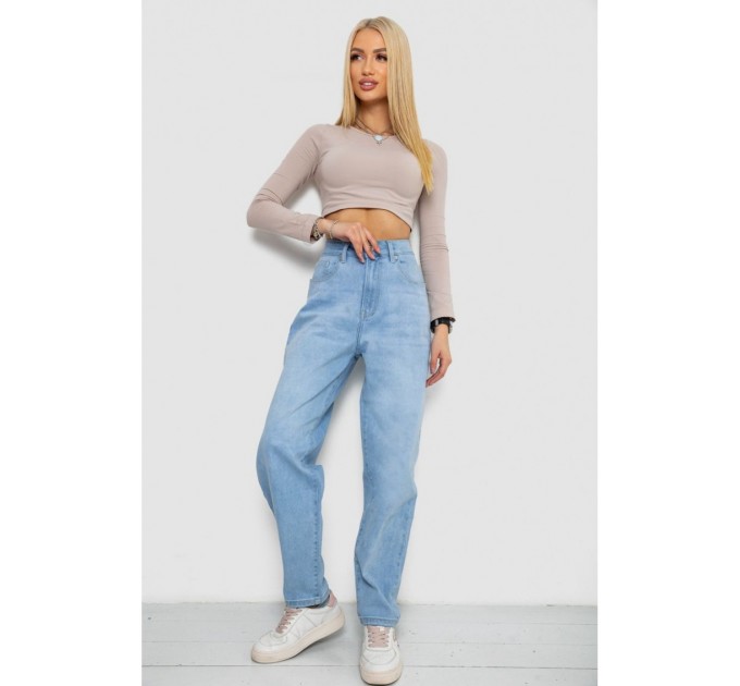 Джинсы женские MOM-уценка, цвет голубой, 255RM580-U-60