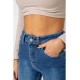 Джинси жіночі Mom-fit стрейч, колір синій, 244R1162