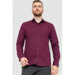 Рубашка мужская однотонная, цвет фиолетовый, 214R7081