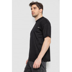 Футболка мужская однотонная, цвет черный, 244R3130