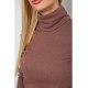 Гольф жіночий на флісі в рубчик, колір мокко, 238R329