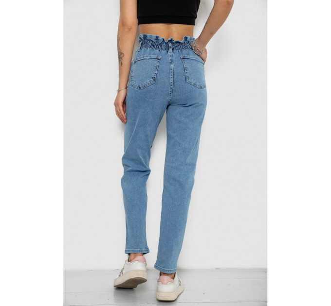 Джинси жіночі Mom-fit, колір блакитний, 244R1640S20