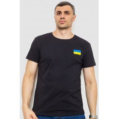 Футболка чоловіча патріотична, колір чорний, 226R040