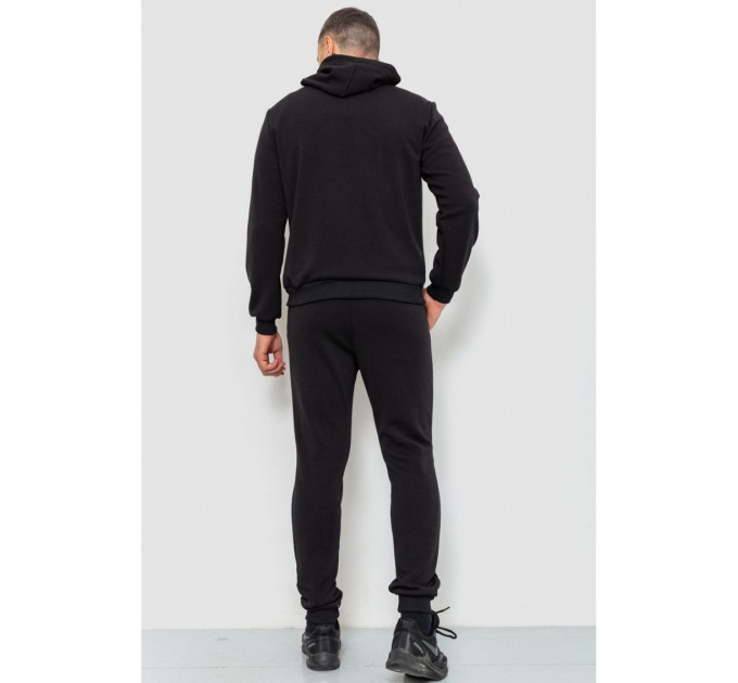 Спорт костюм мужской двунитка, цвет черный, 119R200-2