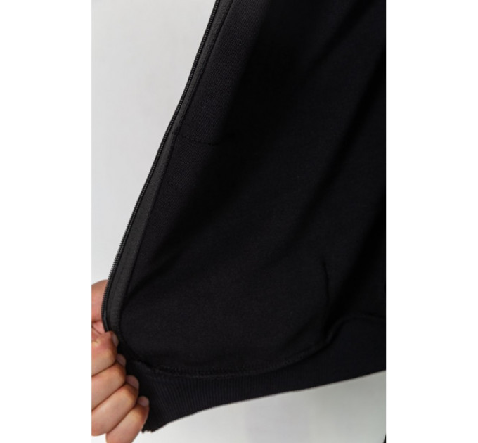 Спорт костюм мужской двунитка, цвет черный, 119R200-2