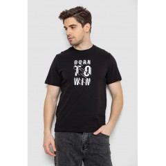 Мужская футболка с принтом, цвет черный, 241R1901
