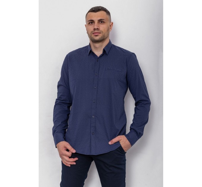 Сорочка чоловіча класична, колір синій, 244R4686 оптом