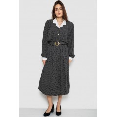 Костюм жіночий класичний у горох, колір синьо-білий, 167R3001