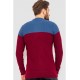 Свитер мужской двухцветный, цвет сине-бордовый, 161R1205 оптом