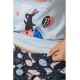 Женская пижама с принтом, цвет голубой, 243R24492