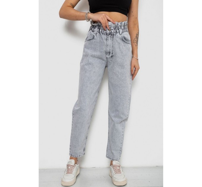 Джинси жіночі Mom-fit, колір сірий, 244R1601S20