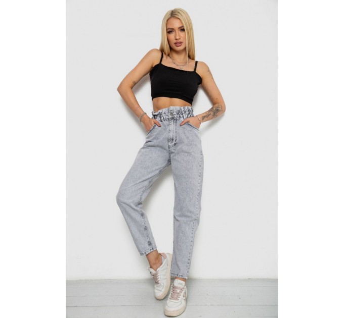 Джинси жіночі Mom-fit, колір сірий, 244R1601S20