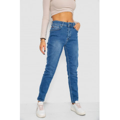 Джинсы женские Mom-fit стрейч, цвет синий, 244R1133