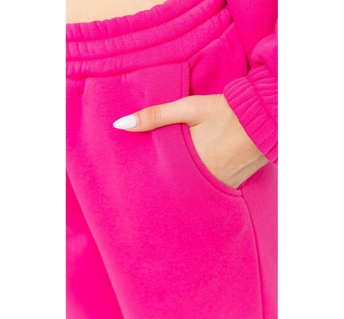Спорт костюм женский на флисе, цвет розовый, 102R402
