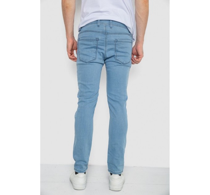 Джинсы мужские однотонные -уценка, цвет голубой, 247R1242-1-U-45