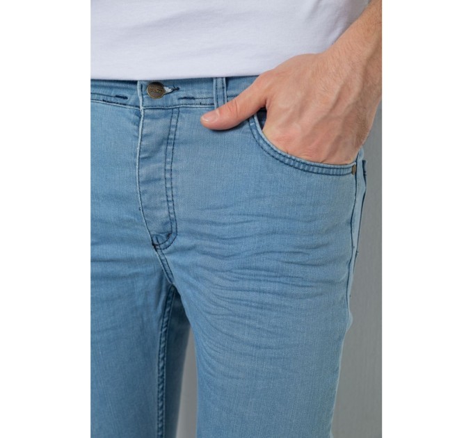 Джинсы мужские однотонные -уценка, цвет голубой, 247R1242-1-U-45