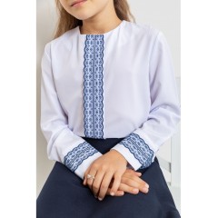 Блузка ошатна для дівчаток, колір біло-синій, 172R204-1
