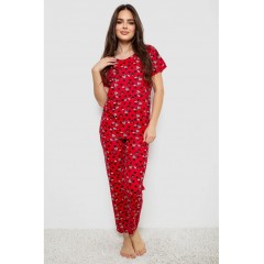 Женская пижама с принтом, цвет красный, 243R40007.