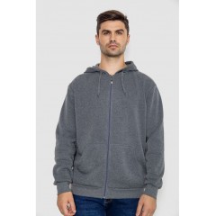 Кофта мужская на флисе с капюшоном, цвет темно-синий, 244R2493.