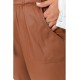 Брюки из искусственной кожи женские, цвет коричневый, 102R5145.