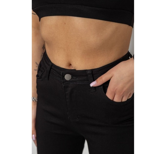 Джинсы женские Skinny стрейч, цвет черный, 182R9676