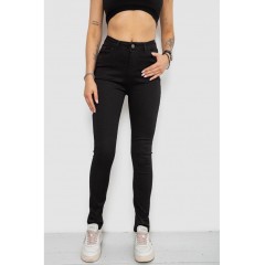 Джинсы женские Skinny стрейч, цвет черный, 182R9676
