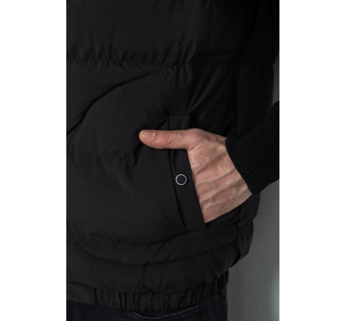 Жилетка мужская демисезонная двухсторонняя, цвет черный, 244R99005.