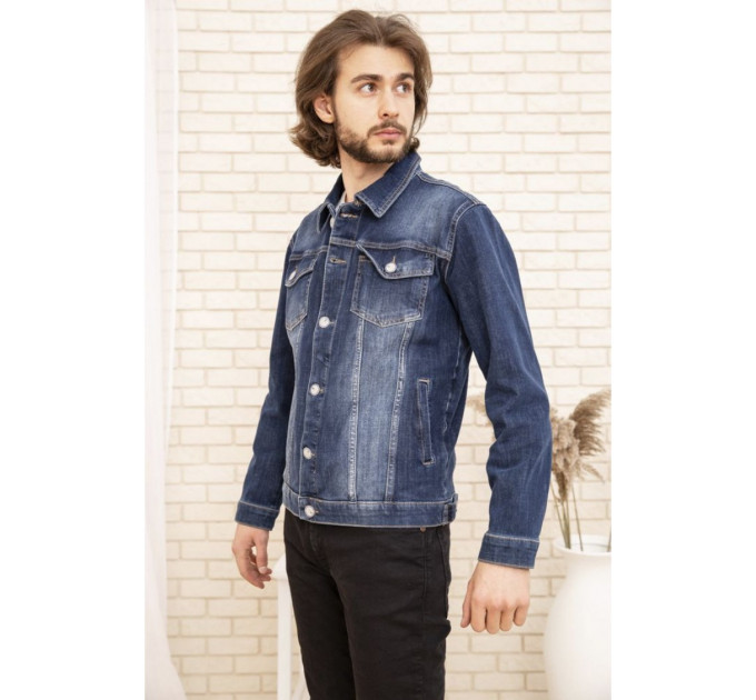 Джинсовая куртка мужская, цвет синий, 157R4606