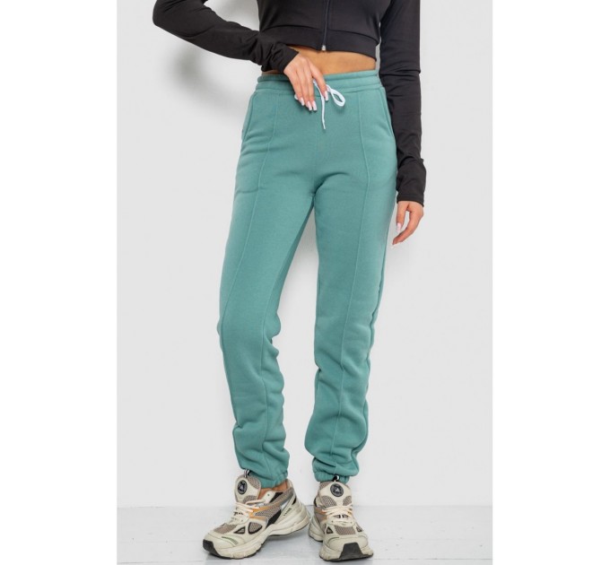Спортивные брюки женские на флисе, оливковый цвет, 247R7555