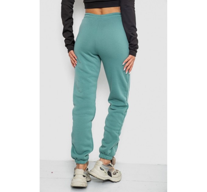 Спортивные брюки женские на флисе, оливковый цвет, 247R7555