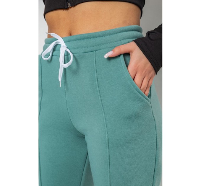 Спортивные брюки женские на флисе, оливковый цвет, 247R7555