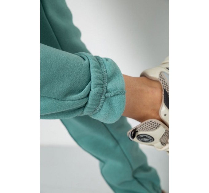 Спортивные брюки женские на флисе, оливковый цвет, 247R7555