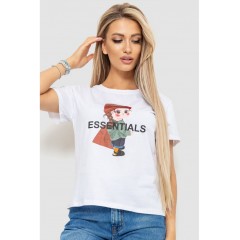 Женская футболка с принтом, цвет черный, 221R3016