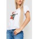 Женская футболка с принтом, цвет белый, 221R3016