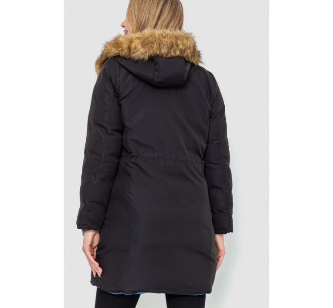 Куртка женская двухсторонняя, цвет сине-черный, 129R818-555 оптом