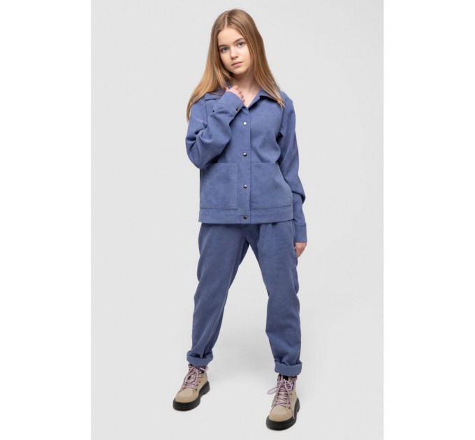 Костюм дитячий для дівчаток вельвет, колір бежевий, 102R1524