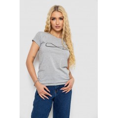 Женская футболка с принтом, цвет персиковый, 244R2207