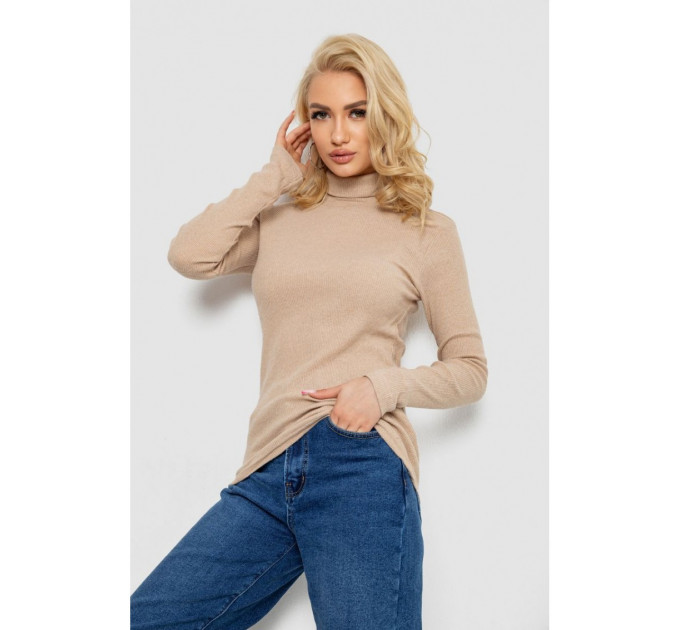 Гольф женский в рубчике, цвет бежевый, 238R505.