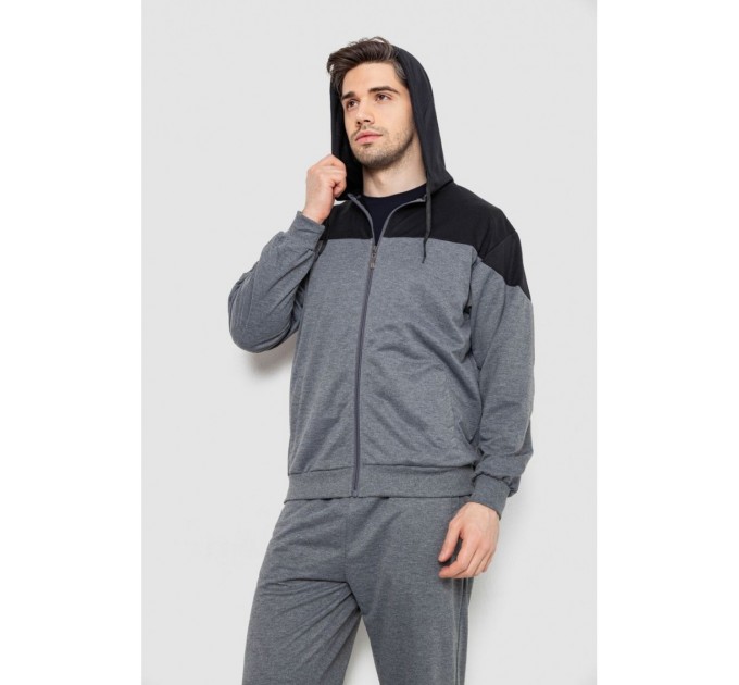 Спорт костюм мужской, цвет серо-черный, 244R988 оптом